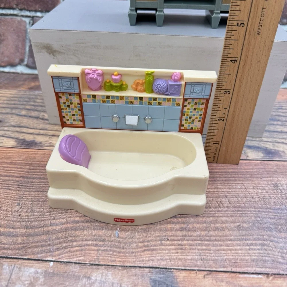 Fisher Price Loving Family Dollhouse Replacement Staircase Bathtub Dining Hutch